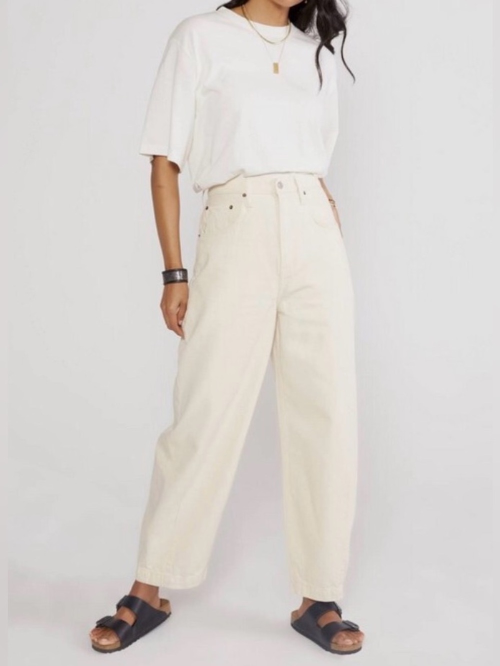 ÉTICA - Iris Relaxed Barrel Natural High Rise Roomy Jeans Size 27🌷